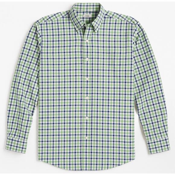 Kevin’s Peter Millar Plaid Button Down Shirt Men’s LG Green Blue Check Cotton - Picture 1 of 10